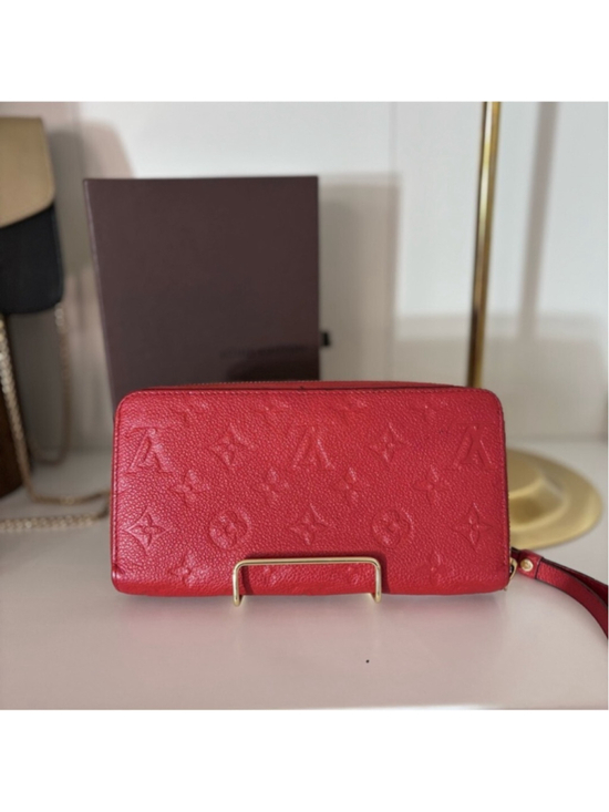 Louis Vuitton Handbags - Louis Vuitton Zippy Wallet in Monogram Empreinte Leather, Red Color